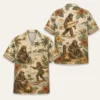 Personalized Bigfoot Summer Beach Aloha Hawaiian Shirt For Men And Women, Short Sleeve Funny Sasquatch Tropical Island Vacation, Custom Name Button Down - Style 3