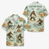 Personalized Bigfoot Summer Beach Aloha Hawaiian Shirt For Men And Women, Short Sleeve Funny Sasquatch Tropical Island Vacation, Custom Name Button Down - Style 4