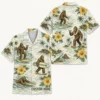 Personalized Bigfoot Summer Beach Aloha Hawaiian Shirt For Men And Women, Short Sleeve Funny Sasquatch Tropical Island Vacation, Custom Name Button Down - Style 7
