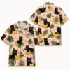 Personalized Black Cat Banana Summer Beach Aloha Hawaiian Shirt For Men And Women, Short Sleeve Cute Pet Tropical Island Vacation, Custom Name Button Down - Style 5