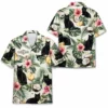 Personalized Black Cat Summer Beach Aloha Hawaiian Shirt For Men And Women, Short Sleeve Cute Pet Tropical Island Vacation, Custom Name Button Down - Style 1