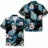 Personalized Black Cat Tropical Jungle Hawaiian Shirt For Men And Women, Short Sleeve Cute Pet Botanical Nature, Custom Name Summer Button Down - Style 6