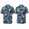 Personalized Cardinal Bird And Yellow Flower Hawaiian Shirt For Men And Women, Short Sleeve Tropical Nature Summer Print, Custom Name Button Down