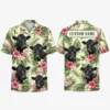 Personalized Cow Tropical Hawaiian Shirt For Men And Women, Short Sleeve Cute Farm Animal Island Vacation, Custom Name Summer Button Down - Style 10
