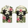 Personalized Cow Tropical Hawaiian Shirt For Men And Women, Short Sleeve Cute Farm Animal Island Vacation, Custom Name Summer Button Down - Style 8