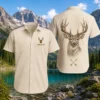 Personalized Deer Hunting Hawaiian Shirt For Men And Women, Short Sleeve Artistic Wildlife, Custom Name Summer Button Down - Style 9