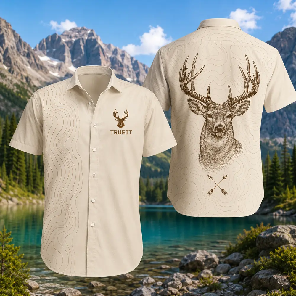 Personalized Deer Hunting Hawaiian Shirt For Men And Women, Short Sleeve Artistic Wildlife, Custom Name Summer Button Down - Style 9