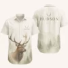 Personalized Deer Hunting Hawaiian Shirt For Men And Women, Short Sleeve Mountain Wildlife Print, Custom Name Summer Button Down - Style 1