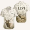 Personalized Deer Hunting Hawaiian Shirt For Men And Women, Short Sleeve Mountain Wildlife Print, Custom Name Summer Button Down - Style 5