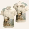 Personalized Deer Hunting Hawaiian Shirt For Men And Women, Short Sleeve Mountain Wildlife Print, Custom Name Summer Button Down - Style 6