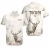 Personalized Deer Hunting Hawaiian Shirt For Men And Women, Short Sleeve Mountain Wildlife Print, Custom Name Summer Button Down - Style 9