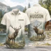 Personalized Deer Hunting Hawaiian Shirt For Men And Women, Short Sleeve Nature Landscape Print, Custom Name Summer Button Down - Style 1