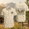 Personalized Deer Hunting Hawaiian Shirt For Men And Women, Short Sleeve Nature Landscape Print, Custom Name Summer Button Down - Style 4