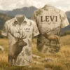 Personalized Deer Hunting Hawaiian Shirt For Men And Women, Short Sleeve Nature Landscape Print, Custom Name Summer Button Down - Style 5