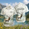 Personalized Deer Hunting Hawaiian Shirt For Men And Women, Short Sleeve Nature Landscape Print, Custom Name Summer Button Down - Style 7