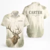 Personalized Deer Hunting Hawaiian Shirt For Men And Women, Short Sleeve Outdoor Adventure Print, Custom Name Summer Button Down - Style 1