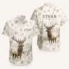 Personalized Deer Hunting Hawaiian Shirt For Men And Women, Short Sleeve Outdoor Adventure Print, Custom Name Summer Button Down - Style 9