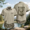 Personalized Deer Hunting Hawaiian Shirt For Men And Women, Short Sleeve Rustic Wilderness Print, Custom Name Summer Button Down - Style 3