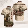 Personalized Deer Hunting Hawaiian Shirt For Men And Women, Short Sleeve Scenic Nature Print, Custom Name Summer Button Down - Style 5