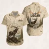 Personalized Deer Hunting Hawaiian Shirt For Men And Women, Short Sleeve Scenic Nature Print, Custom Name Summer Button Down - Style 7
