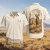 Personalized Deer Hunting Hawaiian Shirt For Men And Women, Short Sleeve Vintage Forest Print, Custom Name Summer Button Down - Style 7