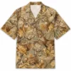 Personalized Deer Hunting Hawaiian Shirt For Men, Short Sleeve Leaf Camo Forest Print, Custom Name Summer Button Down - Style 3