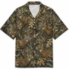 Personalized Deer Hunting Hawaiian Shirt For Men, Short Sleeve Leaf Camo Forest Print, Custom Name Summer Button Down - Style 5