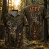 Personalized Deer Hunting Hawaiian Shirt, Unisex Short Sleeve Nature Wildlife Print, Custom Name Summer Button Down - Style 2