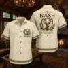 Personalized Deer Hunting Hawaiian Shirt, Unisex Short Sleeve Nature Wildlife Print, Custom Name Summer Button Down - Style 3