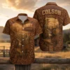 Personalized Deer Hunting Hawaiian Shirt, Unisex Short Sleeve Nature Wildlife Print, Custom Name Summer Button Down - Style 5