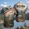 Personalized Deer Hunting Hawaiian Shirt, Unisex Short Sleeve Nature Wildlife Print, Custom Name Summer Button Down - Style 9