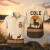 Personalized Deer Hunting Hawaiian Shirt, Unisex Short Sleeve Outdoorsman Graphic, Custom Name Summer Button Down - Style 3