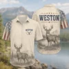 Personalized Deer Hunting Hawaiian Shirt, Unisex Short Sleeve Outdoorsman Graphic, Custom Name Summer Button Down - Style 7