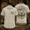 Personalized Deer Hunting Hawaiian Shirt, Unisex Short Sleeve Wildlife Forest Print, Custom Name Summer Button Down - Style 6