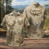 Personalized Deer Hunting Hawaiian Shirt, Unisex Vintage Forest Wildlife Gift, Custom Summer Short Sleeve Beach Shirt - Style 10