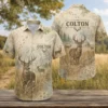 Personalized Deer Hunting Hawaiian Shirt, Unisex Vintage Forest Wildlife Gift, Custom Summer Short Sleeve Beach Shirt - Style 6