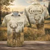 Personalized Deer Hunting Hawaiian Shirt, Unisex Vintage Forest Wildlife Gift, Custom Summer Short Sleeve Beach Shirt - Style 9