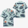 Personalized Dinosaur Summer Beach Aloha Hawaiian Shirt For Men And Women, Short Sleeve Funny Prehistoric Animal Island Vacation, Custom Name Button Down - Style 3