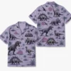 Personalized Dinosaur Summer Beach Aloha Hawaiian Shirt For Men And Women, Short Sleeve Funny Prehistoric Animal Island Vacation, Custom Name Button Down - Style 7
