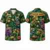 Personalized Dinosaur Tropical Hawaiian Shirt For Men And Women, Short Sleeve Funny Dino Party Island Vacation Print, Custom Name Summer Button Down