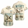 Personalized Duck Hunting Hawaiian Shirt For Men And Women, Short Sleeve Calm Wildlife Print, Custom Name Summer Button Down - Style 6