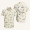 Personalized Duck Hunting Hawaiian Shirt For Men And Women, Short Sleeve Calm Wildlife Print, Custom Name Summer Button Down - Style 7