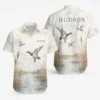 Personalized Duck Hunting Hawaiian Shirt For Men And Women, Short Sleeve Marshland Wildlife Print, Custom Name Summer Button Down - Style 1