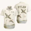 Personalized Duck Hunting Hawaiian Shirt For Men And Women, Short Sleeve Marshland Wildlife Print, Custom Name Summer Button Down - Style 4