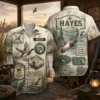 Personalized Duck Hunting Hawaiian Shirt For Men And Women, Short Sleeve Sunset Waterfowl Print, Custom Name Summer Button Down - Style 1