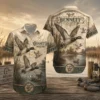 Personalized Duck Hunting Hawaiian Shirt For Men And Women, Short Sleeve Sunset Waterfowl Print, Custom Name Summer Button Down - Style 3