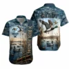 Personalized Duck Hunting Hawaiian Shirt For Men And Women, Short Sleeve Sunset Waterfowl Print, Custom Name Summer Button Down - Style 5