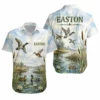 Personalized Duck Hunting Hawaiian Shirt For Men And Women, Short Sleeve Sunset Waterfowl Print, Custom Name Summer Button Down - Style 7