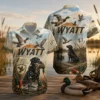 Personalized Duck Hunting Hawaiian Shirt For Men And Women, Short Sleeve Waterfowl Wildlife Print, Custom Name Summer Button Down - Style 5