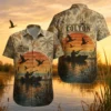Personalized Duck Hunting Hawaiian Shirt For Men And Women, Short Sleeve Waterfowl Wildlife Print, Custom Name Summer Button Down - Style 6